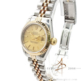 Rolex Datejust Ladies 69173 Champagne Tapestry Dial Vintage Watch (1989)