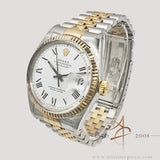 1983 Rolex Datejust 16013 White Buckley Dial Vintage Watch with Certificate & Box