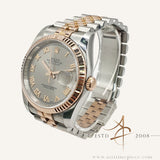 2016 Rolex Datejust 116231 Grey Roman Dial Everose Gold Steel on Jubilee Bracelet