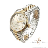 1991 Rolex Datejust Midsize 68273 Diamond Silver Dial Box & Certificate