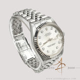 1996 Mint Rolex Datejust 31 Midsize 68274 Silver Diamond Dial w Certicate Box
