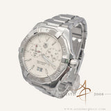 TAG Heuer Aquaracer WAY111Y Alarm Quartz 41mm White Dial Steel Bracelet