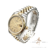 Rolex Datejust Midsize 68273 Champagne Tapestry Dial No Pinhole (1995)