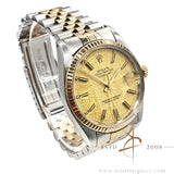 Rolex Datejust 16013 Champagne Linen Dial Vintage Watch (1983)