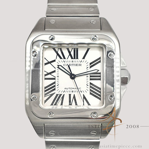 Cartier Santos 100 XL Ref. 2656 Automatic on Steel Bracelet – Fully Serviced Sep 2026