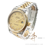 Rolex Datejust 16233 Champagne Diamond Dial No Pinhole (1994)