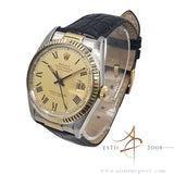 1982 Rolex Datejust 16013 Champagne Buckley Dial Vintage Watch with Certificate & Box