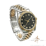 Rolex Datejust Midsize 68273 Diamond Black Dial No Pinhole (1993)