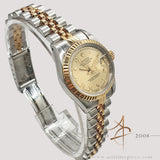 1985 Rolex Vintage Datejust Ladies 69173 Champagne Roman Dial with Certificate & Box