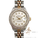 Rolex Datejust Ladies 69173 Diamond Silver Dial No Pinhole (1997)