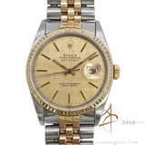 Rolex Datejust Ref 16233 Champagne Linen Dial (1991)