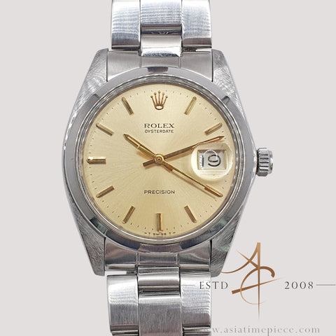 Rolex 6694 Oysterdate Precision Champagne Dial Vintage Watch (1983)