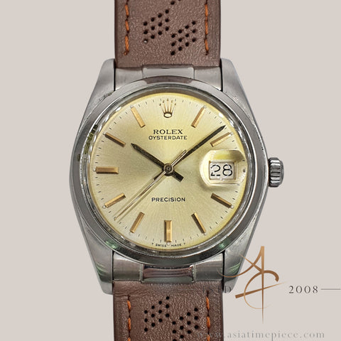 Rolex 6694 Oysterdate Precision Champagne Dial Vintage Watch (1978)