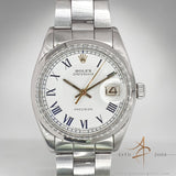 Rolex Oysterdate Precision 6694 Custom White Buckley Dial Vintage Watch (1968)