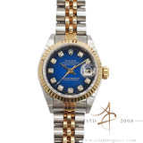 1998 Rolex Lady Datejust 26 Vignette Blue Diamond Dial