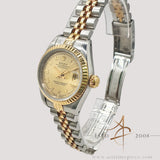 1985 Rolex Vintage Datejust Ladies 69173 Champagne Roman Dial with Certificate & Box