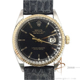 Rolex Datejust 1601 Black Dial Vintage Watch (1969)