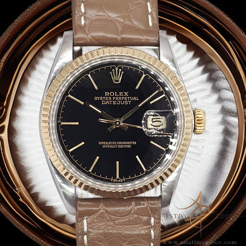Rolex Datejust 16013 Black Dial Vintage Watch (1984)