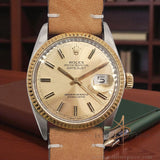 Rolex Datejust 16013 Champagne Linen Dial Vintage Watch (1984)