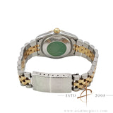 1993 Rolex Datejust Midsize 68273 Diamond Black Dial Full Set Unpolished