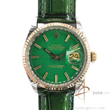 Rolex Datejust 1601 Custom Green Dial Vintage Watch (1976)