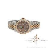 2011 Mint Rolex Lady Datejust 26 Ref 179171 Mother of Pearl Diamond Dial in Everose Steel