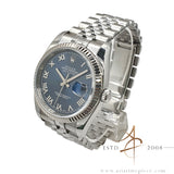 2007 Rolex Datejust 116234 Blue Roman Dial on Jubilee Bracelet Set