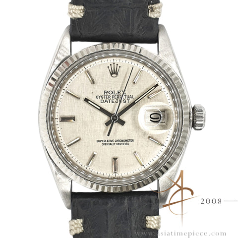 Rolex Datejust 1601 Refinished Linen Dial Vintage Watch (1973)