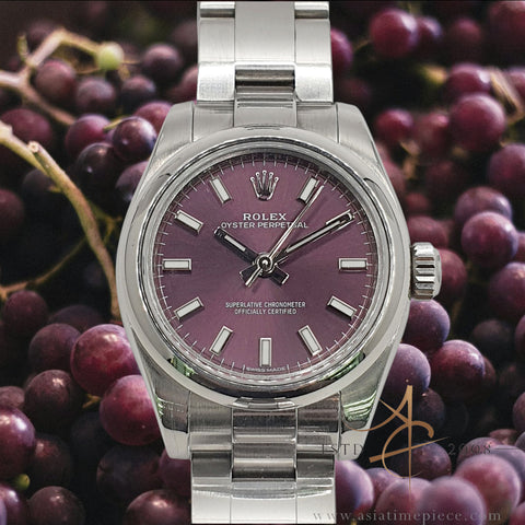 Rolex Oyster Perpetual 26 Ref 176200 Grape Purple Dial