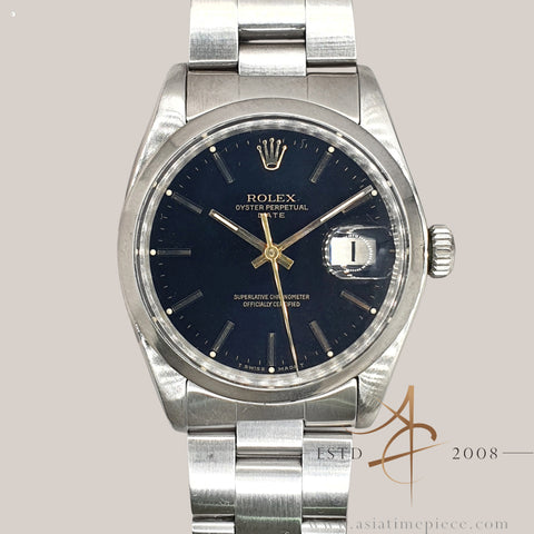 Rolex Date 1500 Black Dial Automatic 34MM Vintage Watch (1974)