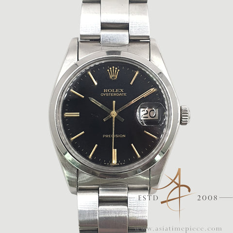 Rolex 6694 Oysterdate Precision Black Dial Vintage Watch (1978)
