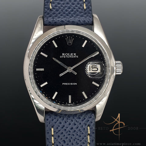 Rolex Oysterdate Precision 6694 Black Dial Vintage Watch (1975)