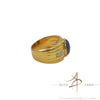Natural Sapphire Corundum & Diamonds on 18K Gold Ring