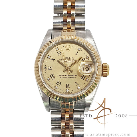 1990 Rolex Lady Datejust 69173 Diamond Dial with Certificate Box