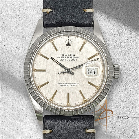 Rolex Datejust 16030 Silver Linen Dial Vintage Watch (1986)