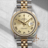 Rolex Datejust 16233 Champagne Roman Dial No Pinhole (1994)