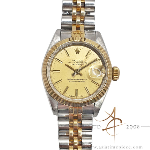 Rolex Datejust Ladies 69173 Champagne Dial Vintage Watch (1986)