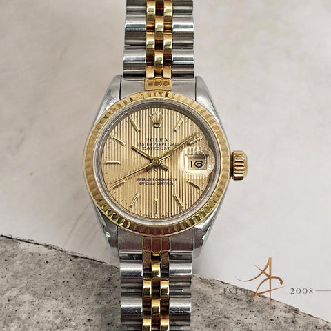 1991 Rolex Datejust Ladies 69173 Tapestry Dial with Box & Certificate