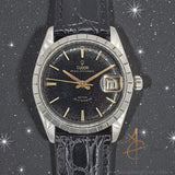 Tudor Prince Oysterdate Ref 7966 Black Stardust Rose Logo Dial Vintage Watch (1967)