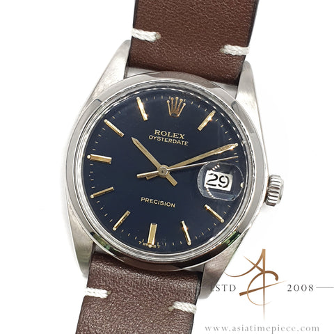 Rolex Precision 6694 Black Dial Vintage Watch (1974)