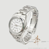 2017 Rolex Oyster Perpetual 26 Ref 176200 White Dial Oystersteel Set