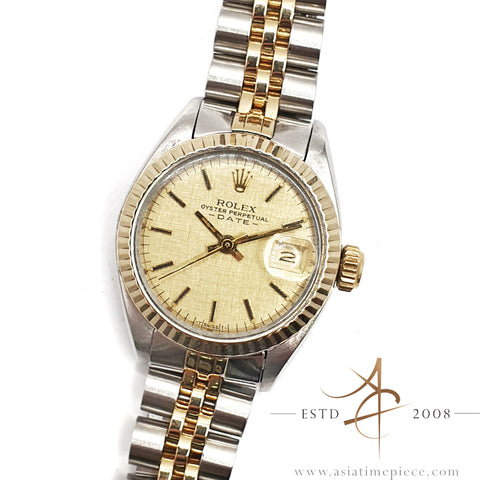 1983 Rolex Datejust Lady Ref 6917 Champagne Linen Dial with Certificate