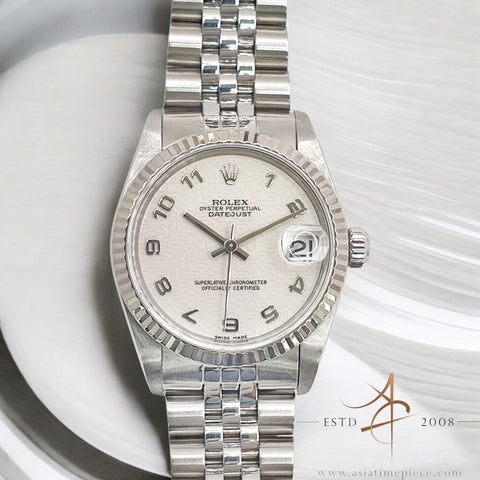 2003 Rolex Datejust 31 Midsize 78274 White Compute Dial with Certificate Box