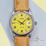 Rolex Oysterdate Precision 6694 Custom Yellow Dial Vintage Watch (1976)
