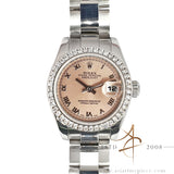 Rolex Lady Datejust 26 Ref 179160 Salmon Pink Roman Dial (2007)