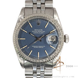 Rolex Datejust 1601 Matte Blue Dial Vintage Watch (1974)