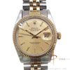 1984 Rolex Datejust 16013 Champagne Tapestry Dial Vintage Watch w Box Cert