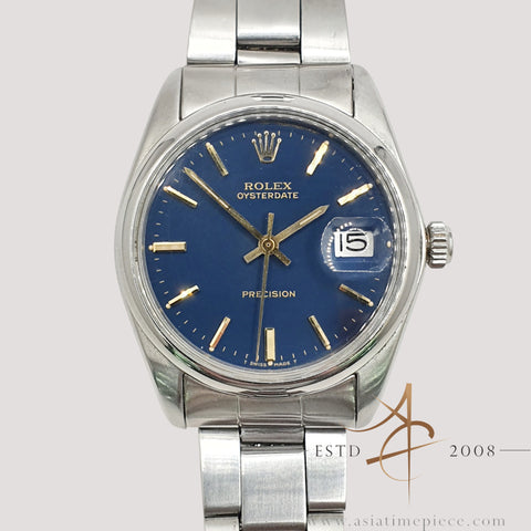 Rolex 6694 Oysterdate Precision Blue Dial Vintage Watch (1958)