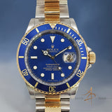 Rolex Submariner Blue 16613T 16613 Gold Steel SEL No Pinhole (Year 2007)