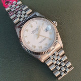 Rolex Oyster Perpetual Datejust 16234 Roman Watch (2002)